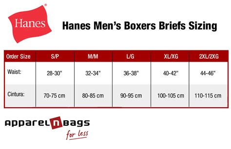 hanes boxer size chart.